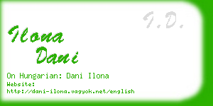 ilona dani business card